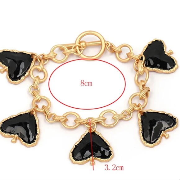 Black heart Bracelet - Picture 3 of 6